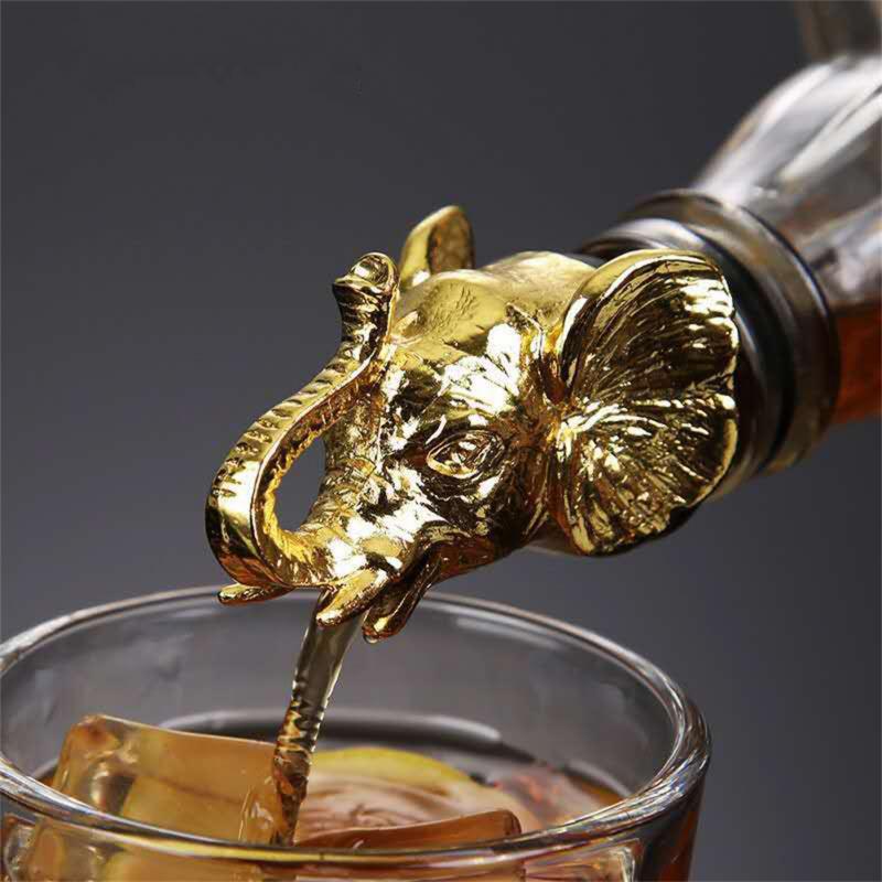 Wine Pourer Deer Elk Lion Wine Stopper Stainless Steel Bartender Tool Deer Head Wine Mouth Wedding Party Bottle Stoppers