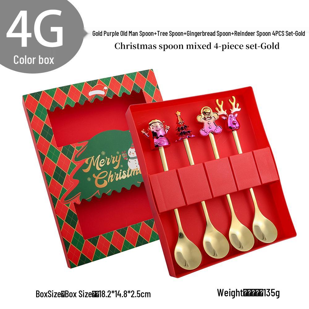 Cross-Border Cute Snowman Christmas Spoon & Fork Set – Creative Dessert Tableware Gift