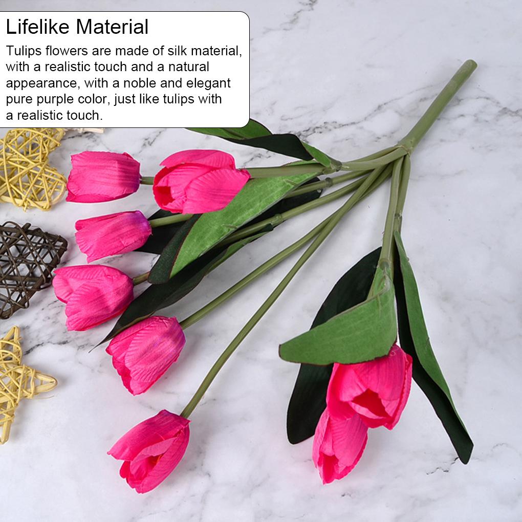 2pcs Artificial Flowers Tulips Real Touch Hand Faux Flower for Wedding Decoration Party Arrangements Garden Decor