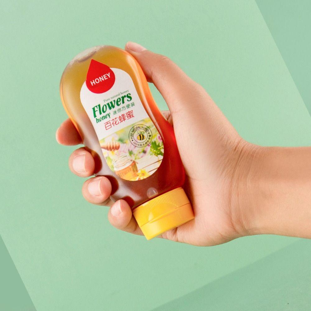Transparent Honey Bottle PP Honey Jar Portable Syrup Jar