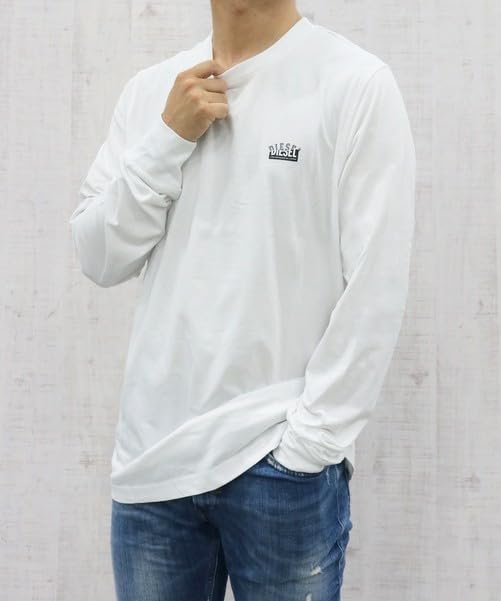 Diesel A15393RPATI 100 Weiß L Herren T-Shirt T-JUST-LS-SITUATION T-SHIRT