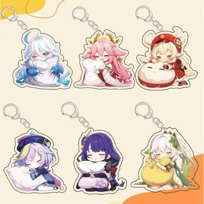 Genshin Impact Furina, Yae Miko & Nahida Acrylic Keychain Anime Backpack Pendant Gift