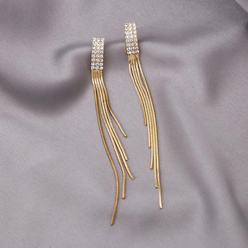 Новые черные серьги-бантики с кристаллами для женщин, свадебные украшения, модные корейские длинные серьги-подвески с кисточками, подарок для вечеринки