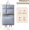 Hanging Storage Organizer with 6 Pockets, Portable and Foldable Closet Organizer for Easy Storage (Off- white)