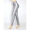 High Waist Shiny Leggings Women Stretchy Nine-Quarter Yoga Dance Workout Pants