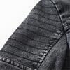 Vintage Denim Jackets Men Slim Solid Color Casual Jeans Coat