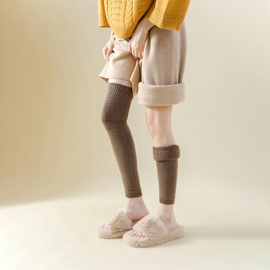 Winter Women's Thick Leg Warm Velvet Knee Socks