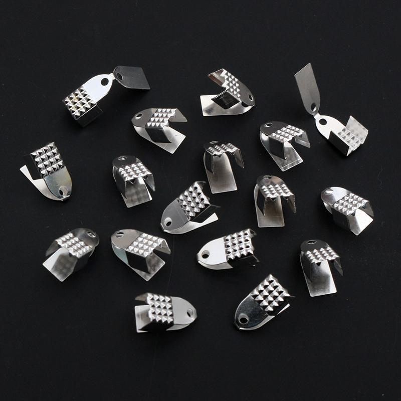 200pcs Cove Clasps Cord End Caps 4/5/6mm Width String Ribbon Leather Rope Clip Tip Fold Crimp Connectors DIY Jewelry Findings