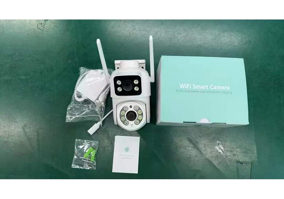 ICSEE Dual-Lens Wireless PTZ Surveillance Camera, 360° Rotation, Pan-Tilt, Full Color, Indoor/Outdoor