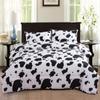 Cow Print Duvet Cover Twin Size, 3 Pieces Cow Bedding Set with 2 Pillowcases, Black and White Comforter Cover Bedroom Decor