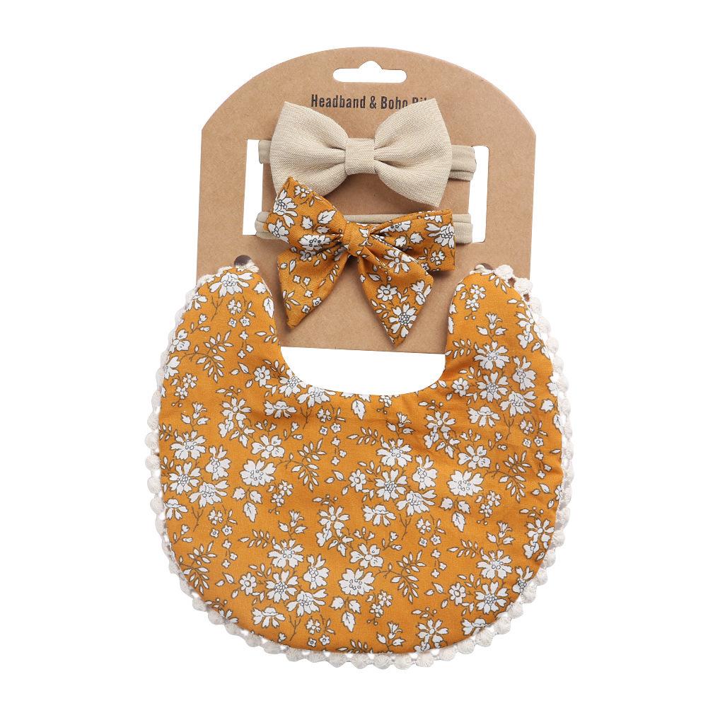 

INS Baby Bibs Pure Cotton Bow Set Детские нагрудники с принтом в клетку и полотенца для слюнявчиков