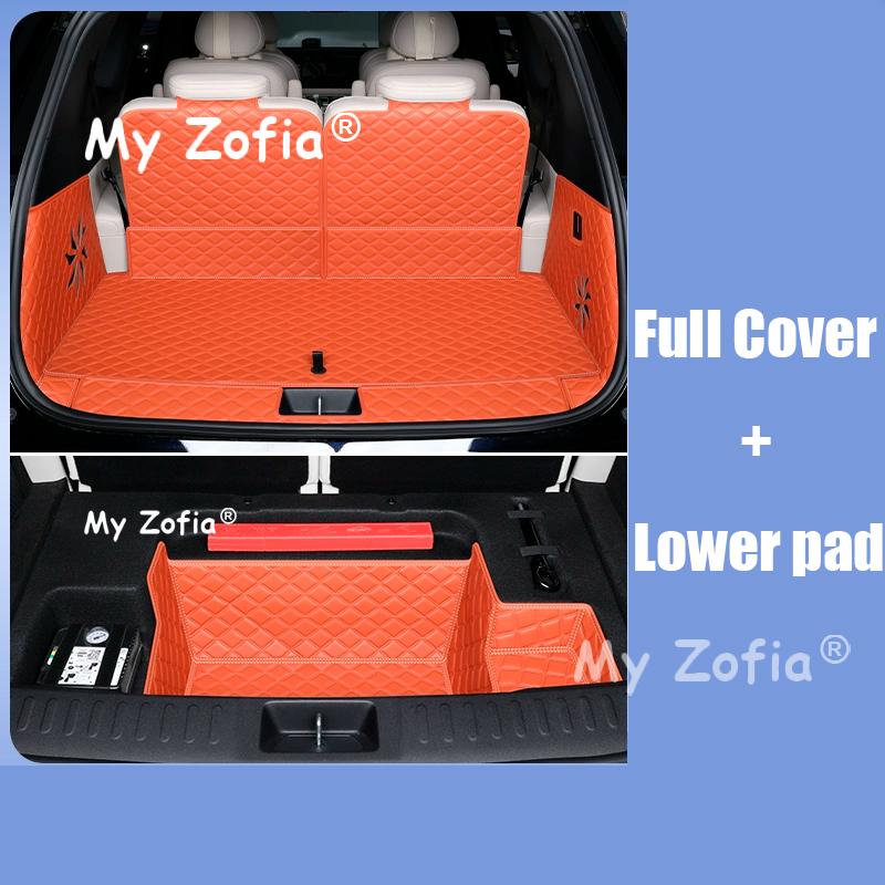 Car Leather Trunk Mats For Deepal S09 2025 2026 Car Trunk Protector Pad Storage Bags Cargo Liner Car Interior Accessories