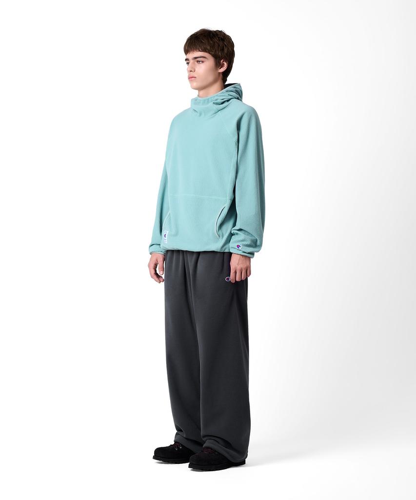CHAMPION Waffle Fleece High-Neck Hoodie Green
