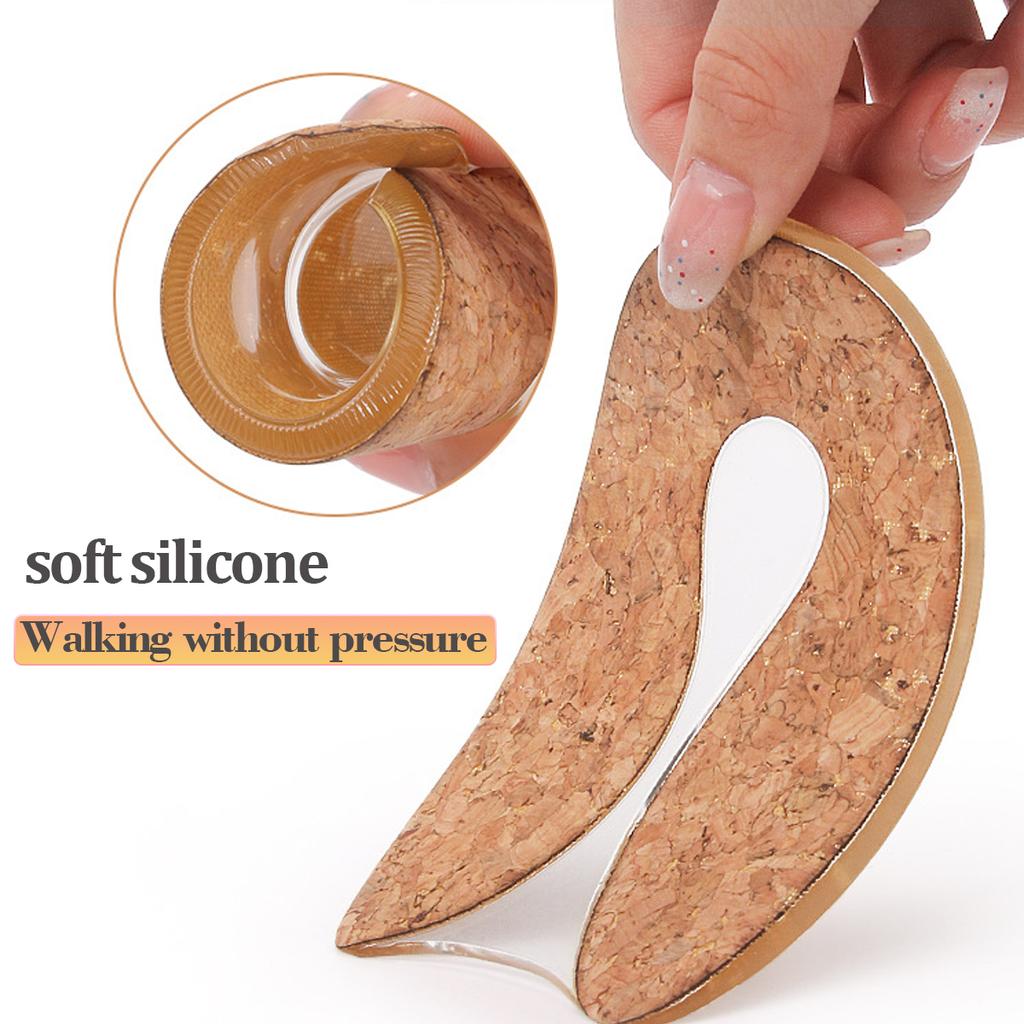 1 Pair Silicon Gel U-Shaped Heel Cushion Insoles Sports Heel Protector Pad