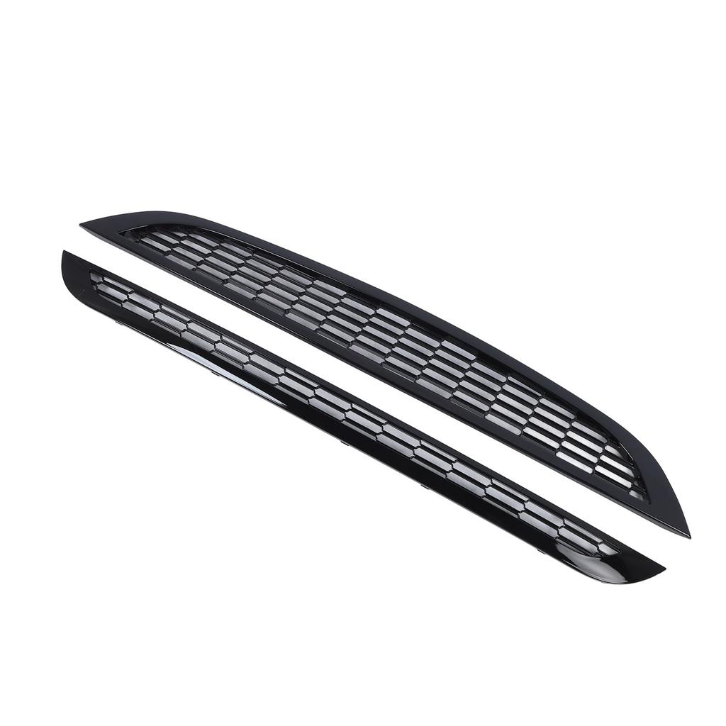 2 Pcs Front Upper Lower Bonnet Mesh Grilles High Strength Bumper Hood Grill Guard for R50 R52 R53 2001 to 2006