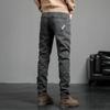 Neue Frühling Sommer Herren Jeans Vintage Blau Einfarbig Elastische Klassische Jeans Männer Schlank Mode Denim Hose Männlich 27-38