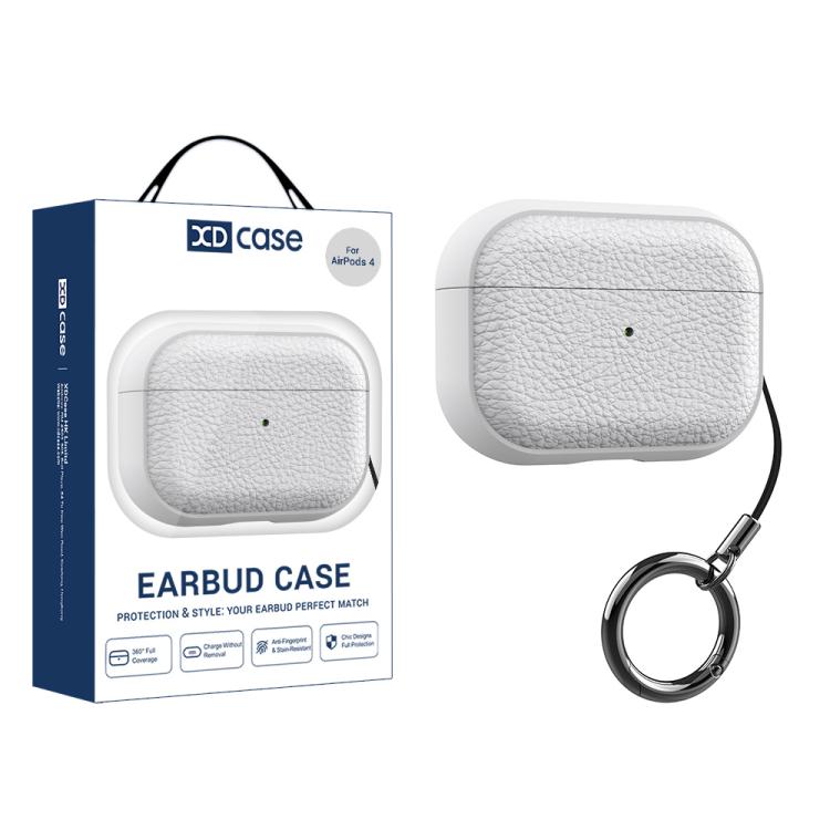 

XDcase Lychee Texture TPU Earbuds Case with Buckle For AirPods 4 белый