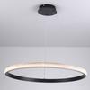 Ring Ceiling Lamp Hanging Black Modern Black Led Chandelier 80cm