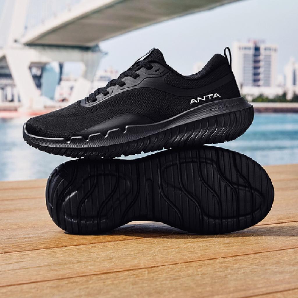 Anta Comfortable Classic Durable Lightweight Low-Top Casual Running Shoes Women sneaker Basic-Black 922537721-1