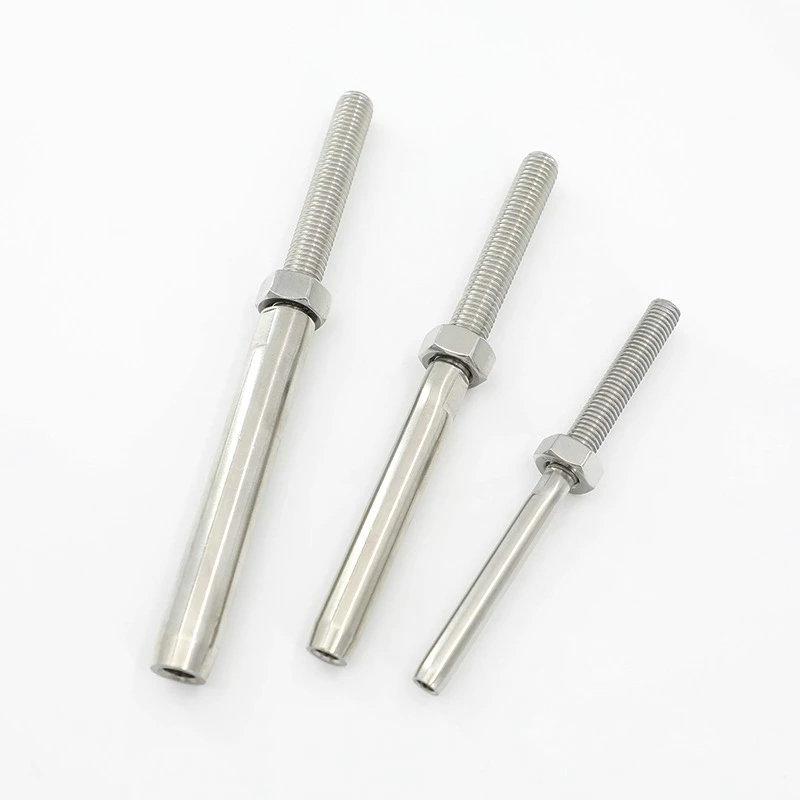 Kabelgeländer 2/2,5/3/4/5/6/8/10mm Edelstahl 316 Pressniet Drahtseilzubehör Rechtsgewinde Endstück