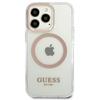 Guess Guhmp13Xhtrmd Iphone 13 Pro Max6,7 Złoty/Gold Hard Case Metal Outline Magsafe