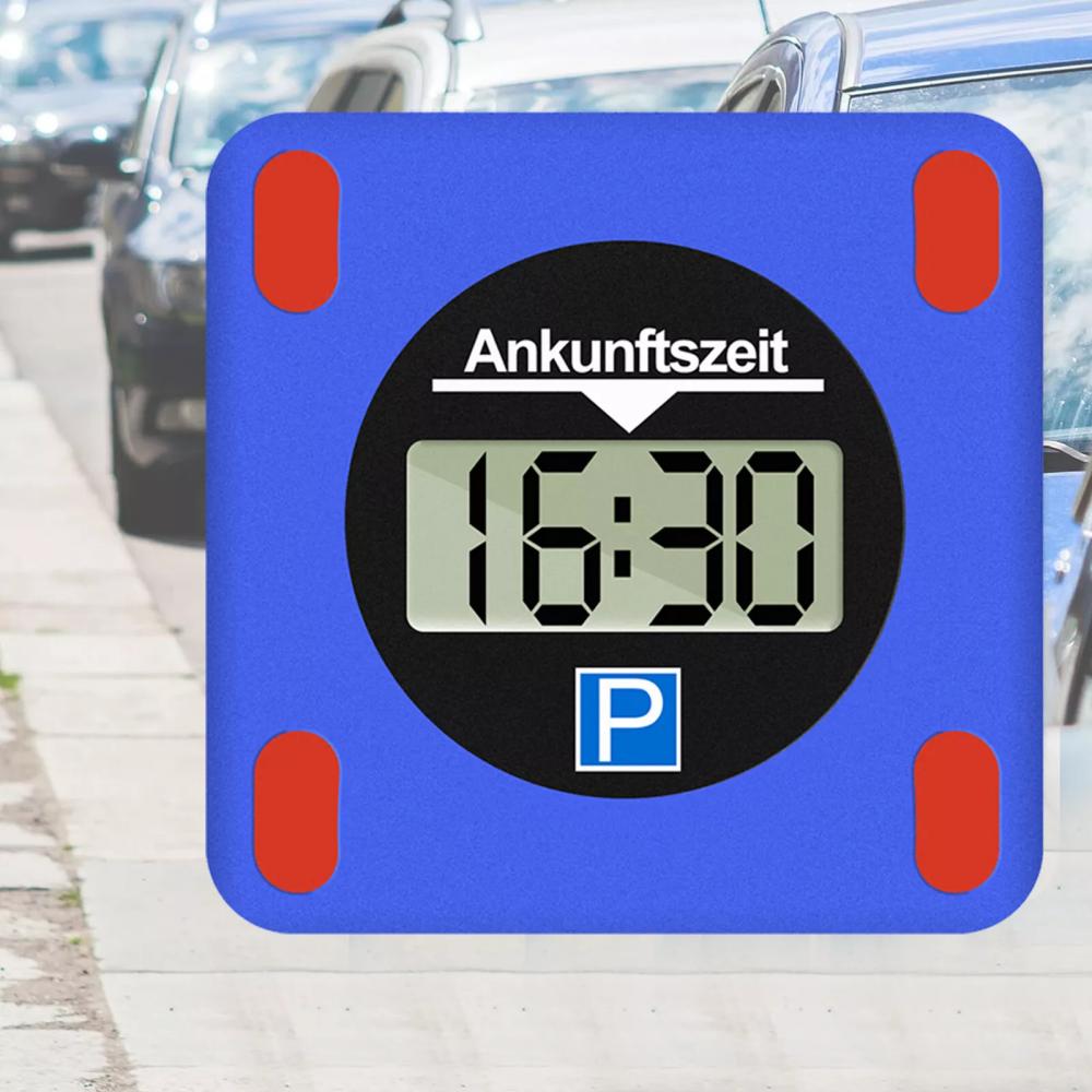 1pc Parking Timer Car Professional LCD Dual Screen Display Parking Timer Temporary Parking Card Interior Accessories No Battery