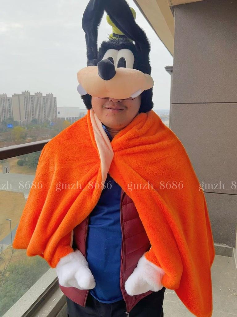 Goofy Goof Mickey'S Revue Cute Cartoon Hooded Blanket Thickened Wearable Cape For Office Dorm Nap Air Conditioning Blanket Gift