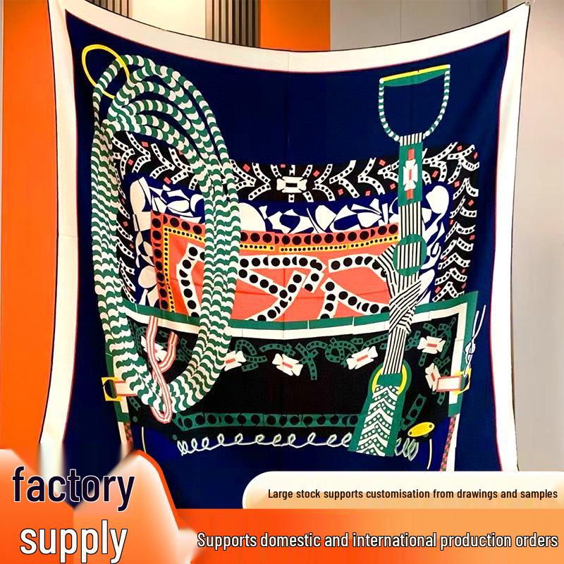 2025 Luxurious Mulberry Silk Square Scarf - Versatile Sunscreen Shawl for Air-Conditioned Rooms