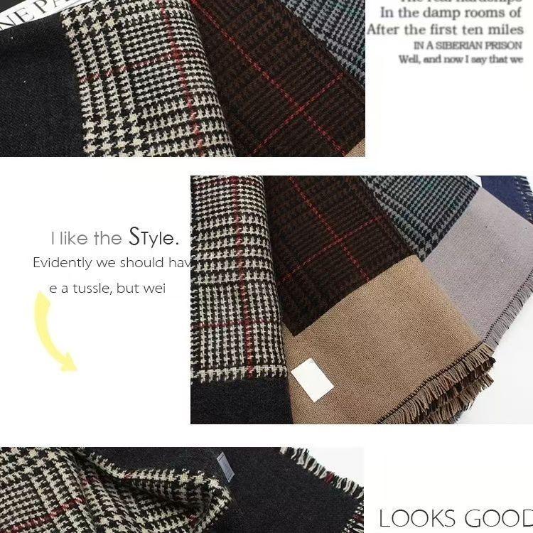 Houpačka a zimní módní pánský šátek z čisté vlny Qiandongge, šátek, dvouúčelový