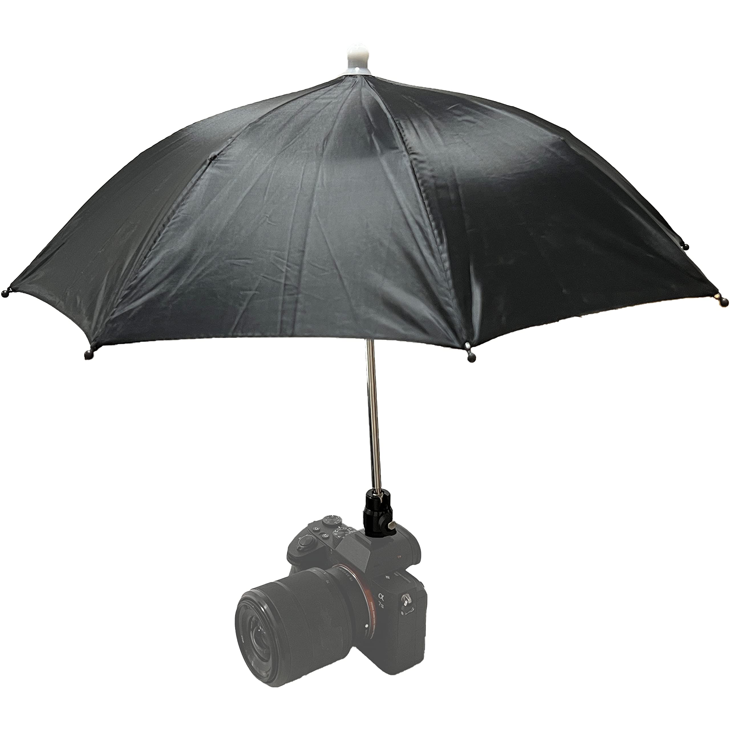 

BelTech Hot Shoe Umbrella/Sunshade - Protects your camera from rain, bird droppings, sun, and snow. Waterproof camera accessory (large)