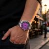 PAGANI DESIGN New Purple Dial GMT Men Mechanical Watch Sapphire Glass Stainless Steel Waterproof Automatic Watches for men