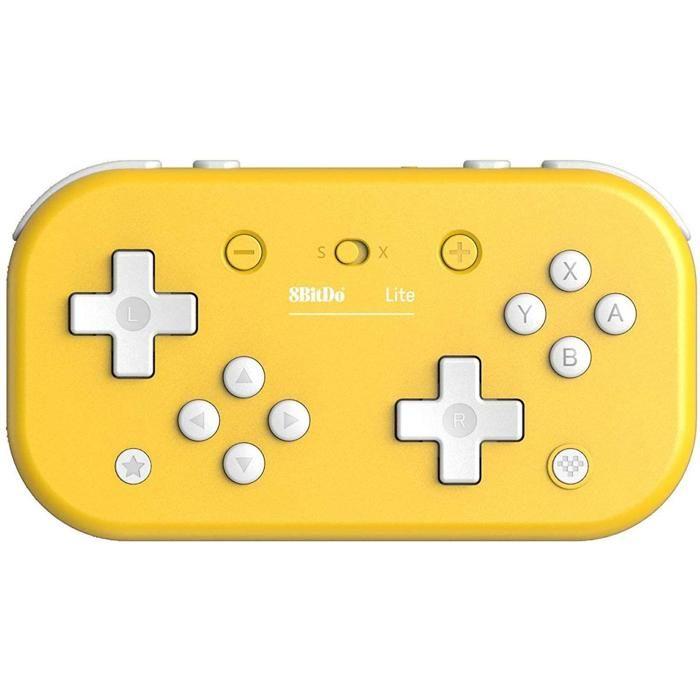8BitDo Lite Jaune Manette Bluetooth Pour Switch Lite, Switch Et Windows