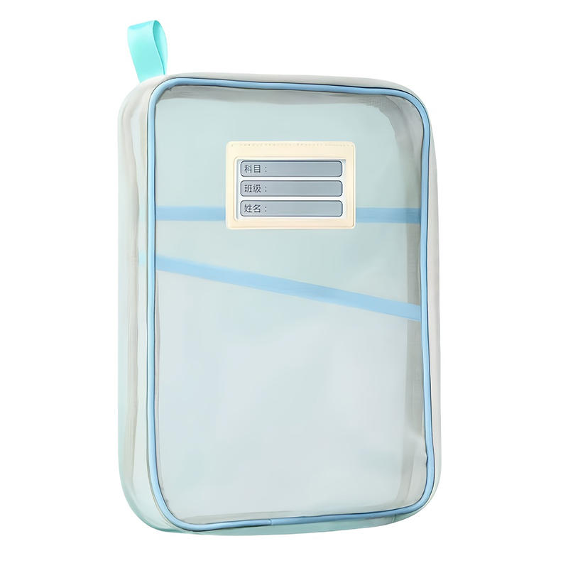 A4 Stationery Storage Bag Double-layer Mesh Zipper Bag Large Capacity Organizer Folders School Office Supplies Stationary Bag