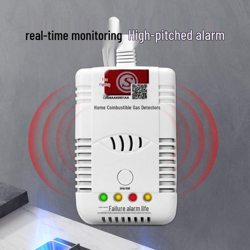 National Standard 3C Gas Leak Detector for Kitchen - Certified Alarm for Coal, Natural, and Liquefied Gas.