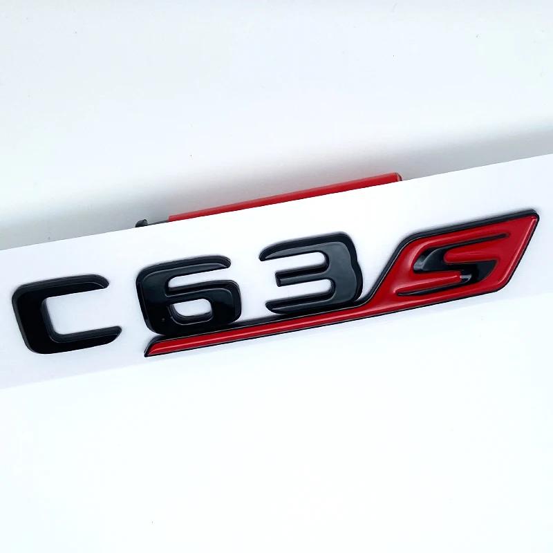 Letters Numbers Emblem C63 C63s V8Biturbo for Mercedes Benz AMG Car Fender Trunk Rear C205 S205 W205 Logo Sticker RK1