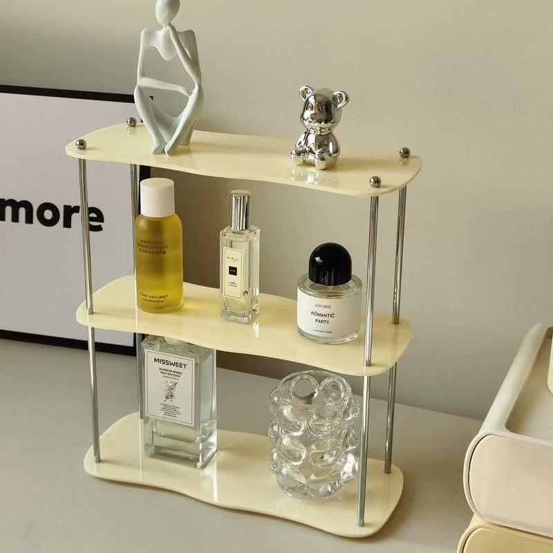 Removable Acrylic Tabletop Rack- Stylish Modern Design for Organizing Cup and Perfumes, Makeup Display Stand Desktop Organizer