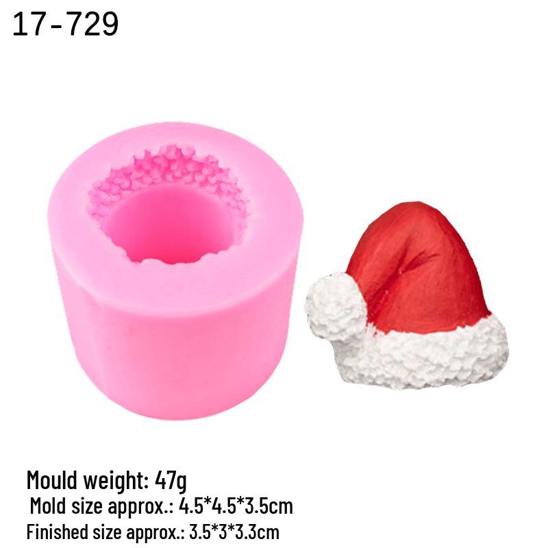 3D Christmas Hat Shape Silicone Mold for Fondant, Epoxy, Clay, DIY Candles