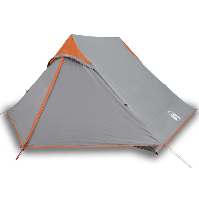 Camping Tent - vidaXL - 2 Persons - Waterproof - Grey - Easy To Set Up