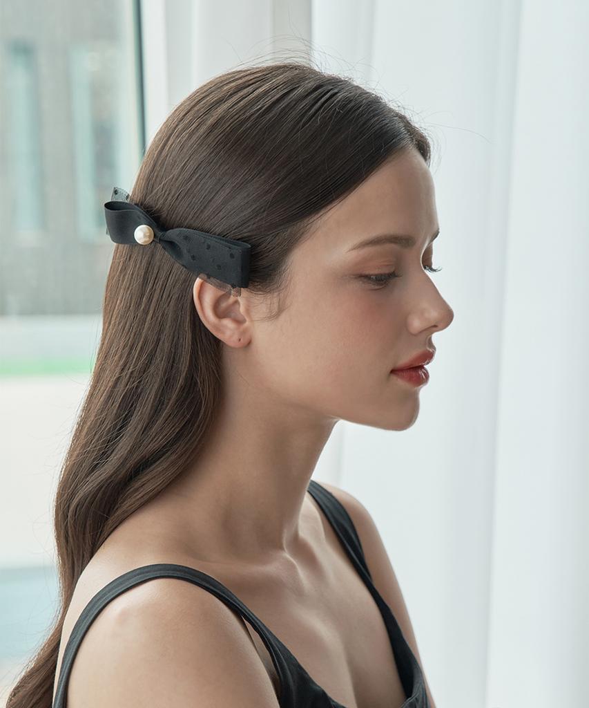 Ellejewelry Pearl Point Ribbon Hairpin Elhp003