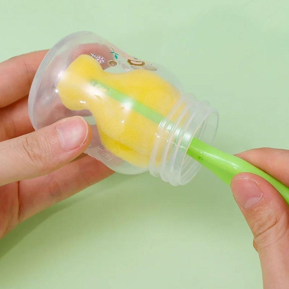 Soft Nipple Pacifier Brush Handheld Baby Bottle Cleaner Washing Tool Baby Bottle Brush
