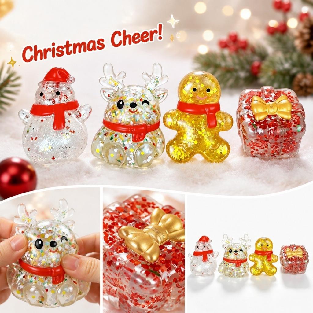 Christmas Themed Stress Toy Random Assorted for Adults and Kids