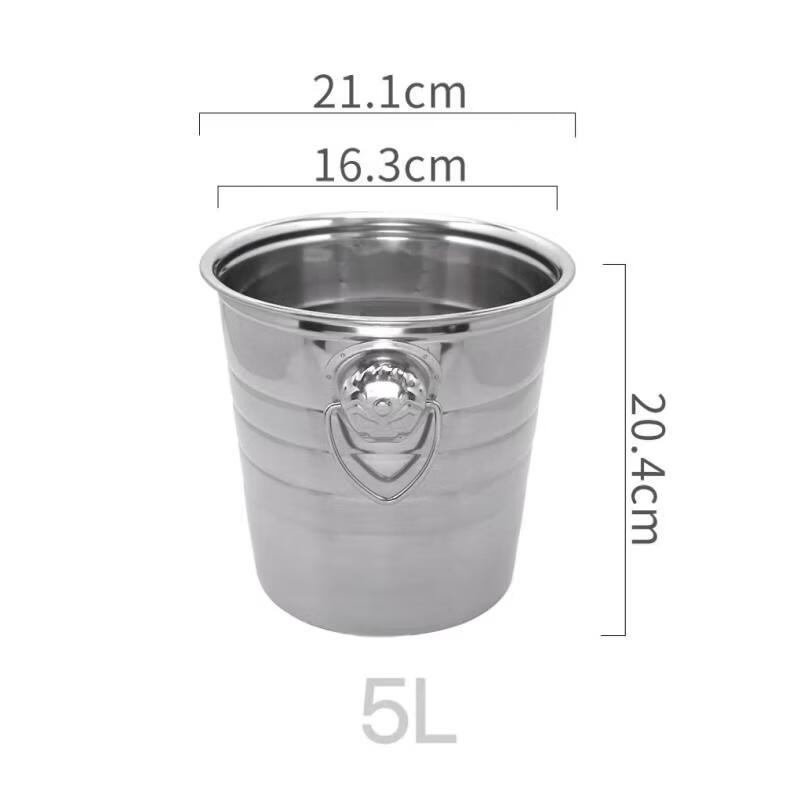 

Double-Handle Tiger Head Stainless Steel Ice Bucket
