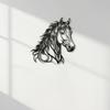 Horse Head Wall Decor Cutout metal Art Wavy Mane Room Decoration