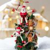 Extendable Christmas Santa Claus Snowman Pendants Christmas Decoration for Home Xmas Tree Hanging Ornaments Kids New Year Gifts