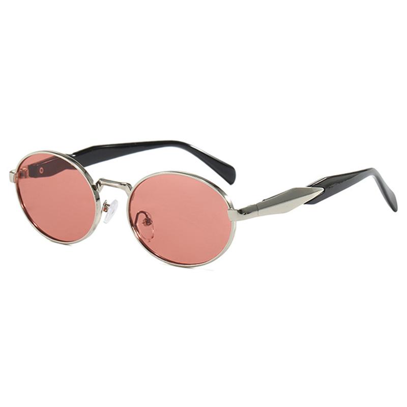 

Luxury Oval Women Sun Glasses For Ladies Stylish Summer Driving Shades Stylish Elliptic Metal Sun Glasses Professional Vision Correction