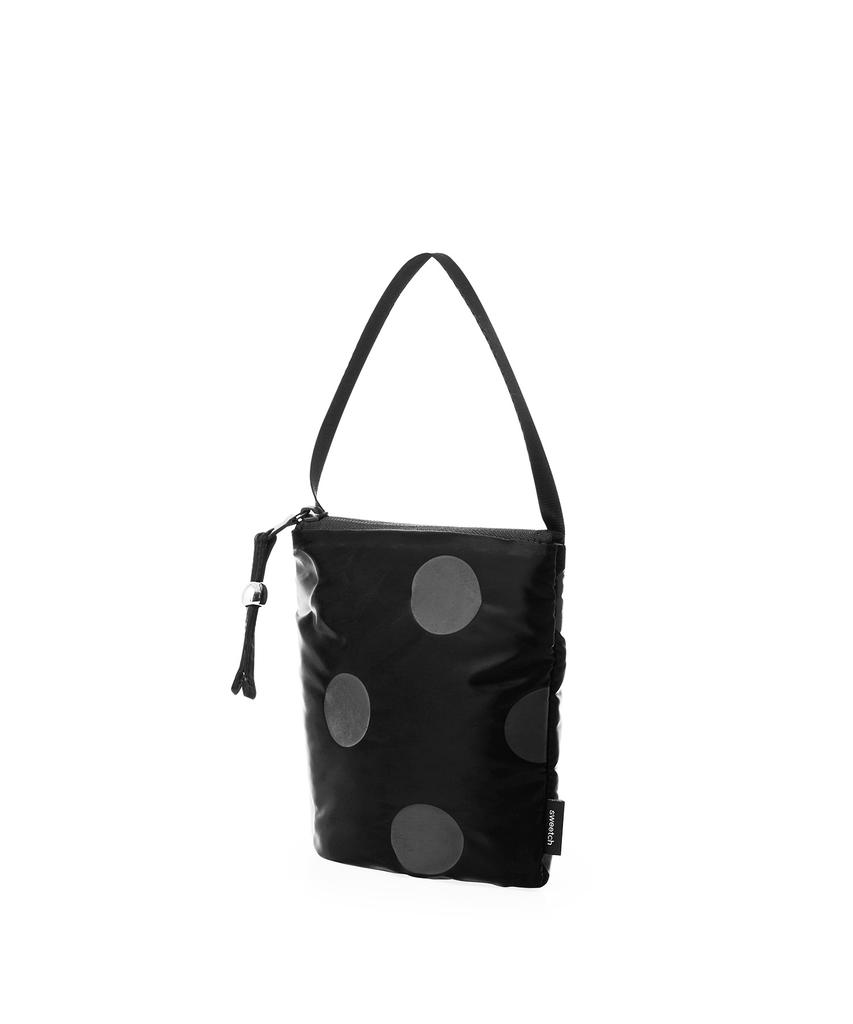 Sweetch Handle Pouch 001 Glossy Black Polka Dot