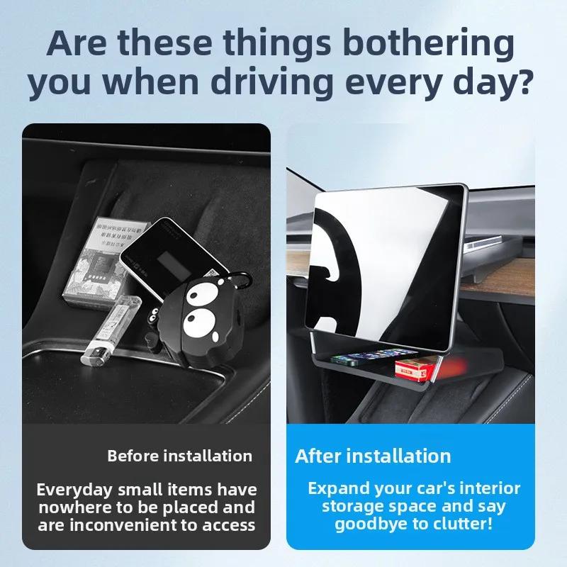 Car Sticker For Tesla Model 3 Y Juniper Highland 2025 2026 Screen Large Mouth Storage Box and Central Control Wholesale Hot