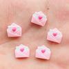 30 Pcs New Cute Resin Mini Pink Envelope Flat Back Stone Figurines Diy Jewelry Wedding Scrapbook Manicure Accessories A57