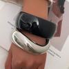 IngeSight.Z 2 Styles Punk Chunky Resin Acrylic Bangles Women New Trend Vintage Irregular Geometric Wide Bracelets Party Jewelry