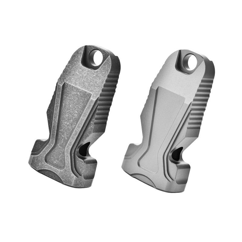 TC4 Titanium Alloy Double Tube High Decibel Survival Whistle - EDC Outdoor Emergency Tool